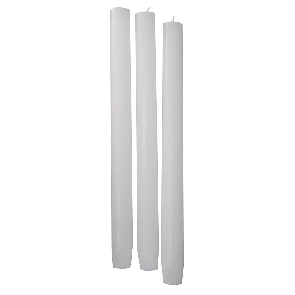 Rustic Dinner Candle White - pack of 5