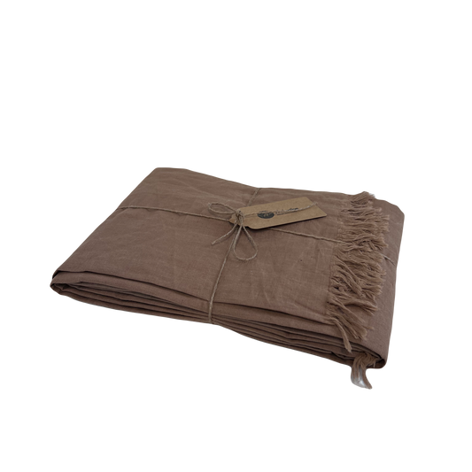 Linen Tablecloth TAUPE large