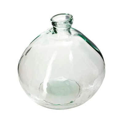 Round Recycled Glass CLEAR LARGE
