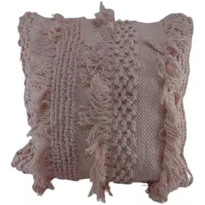 Tassel Cushion Square - Soft Pink