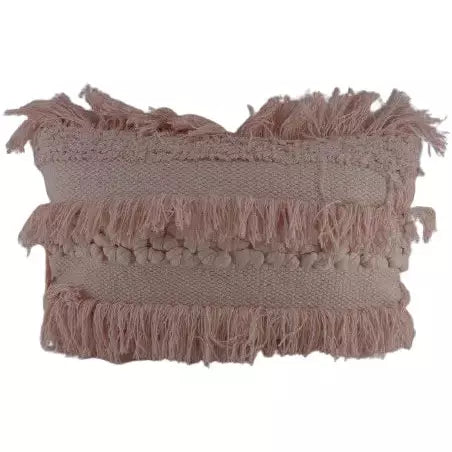 Tassel Cushion Rectangle - Soft Pink
