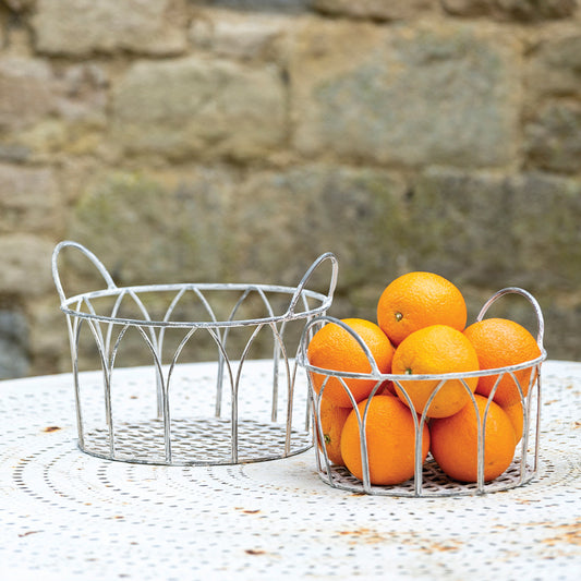 Set of 2 Arch Metal Baskets