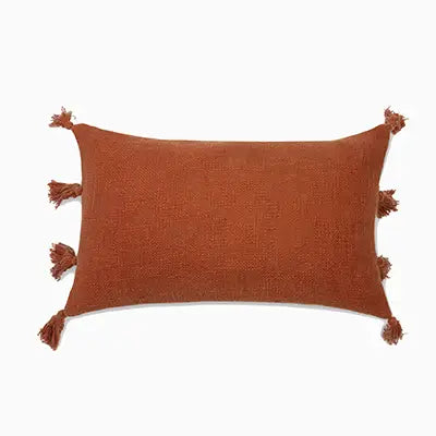 Cotton cushion with M/Joy filling - SMALL Rust