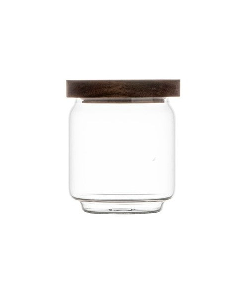Storage Jar Glass/acacia SMALL